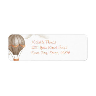 Whimsical Vintage Hot Air Balloon Return Address