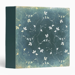 Whimsical Vintage Pattern with Birds and Leaves Binder