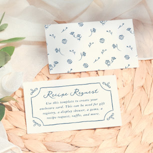 Whimsical Vintage Tea Party Bridal Shower Enclosure Card