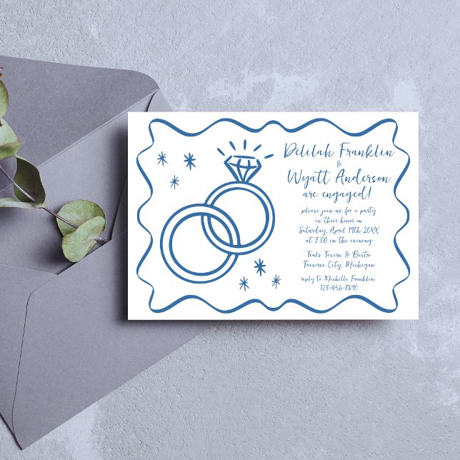 Whimsical Vows | Hand Drawn | Engagement Party Invitation (Creator Uploaded)