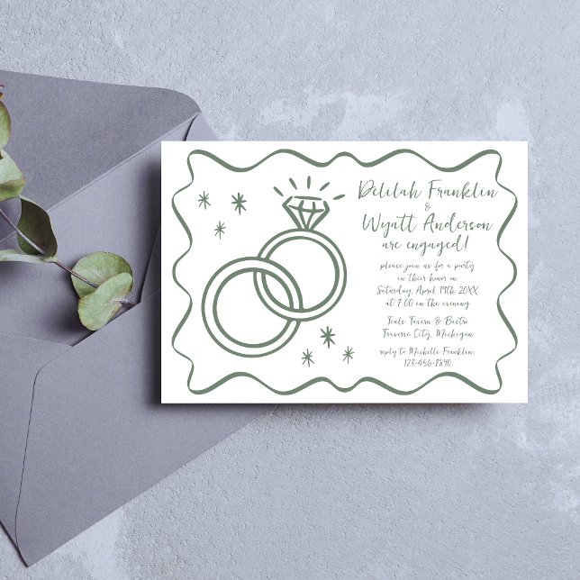 Whimsical Vows | Hand Drawn | Engagement Party Invitation (Creator Uploaded)