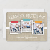 Whimsical Washi Tape Photo Season's Greeting