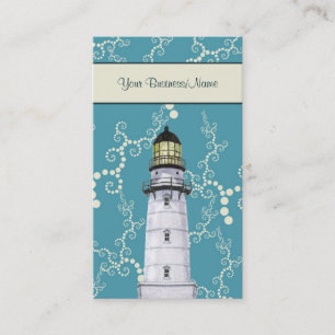 Whimsical Water Lighthouse Nautical Business Card