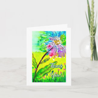 Whimsical Watercolor Dandelion Card