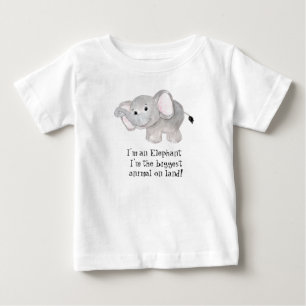 Whimsical Watercolor Elephant Baby T-Shirt
