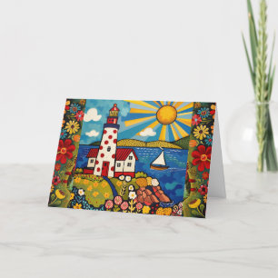 Whimsical Watercolor Floral Blank Card