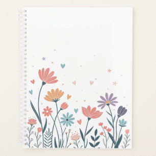 Whimsical Watercolor Floral Notebook Planner
