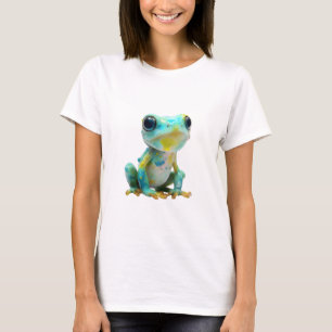 Whimsical Watercolor Galaxy Tree Frog Women T-Shirt