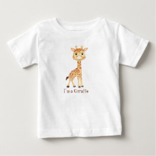 Whimsical Watercolor Giraffe Baby T-Shirt