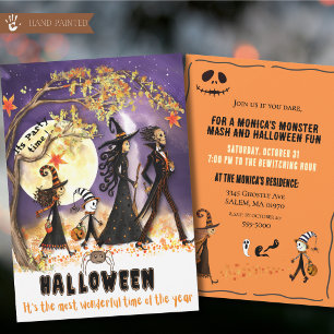 Whimsical Watercolor Monster Parade Halloween  Invitation