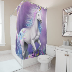 Whimsical Watercolor Purple Fantasy Unicorn Custom