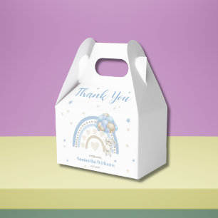 Whimsical Watercolor Rainbow Baby Shower Favor Box