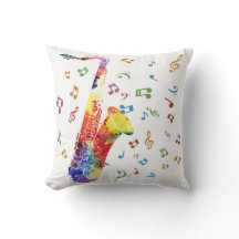 Whimsical Watercolor Saxophone