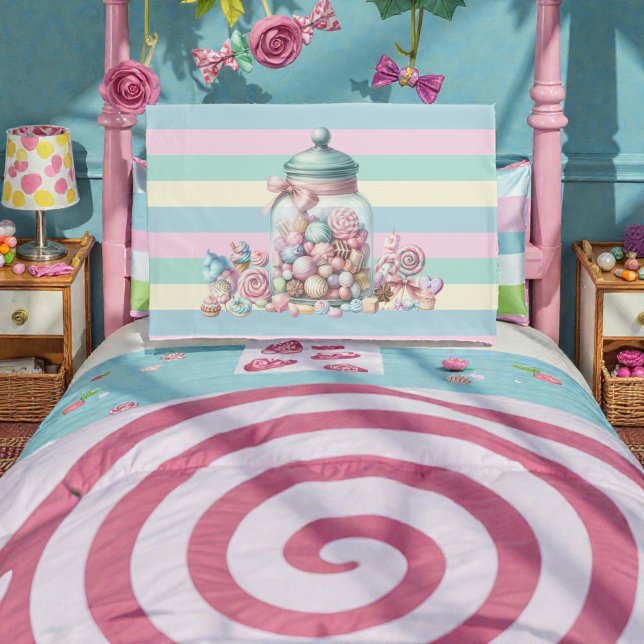 Whimsical Watercolor Sweet Candy Pillowcase (Creator Uploaded)
