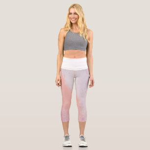 Whimsical Watercolor Wildflower Pattern Women's Le Capri Leggings