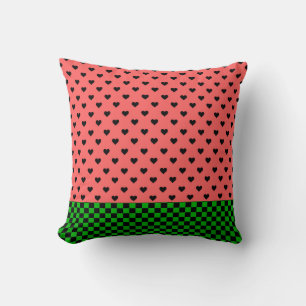 Whimsical Watermelon Colours Patterned  Throw Pillow