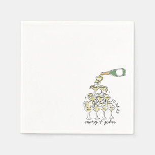 Whimsical Wedding Cocktail Napkins