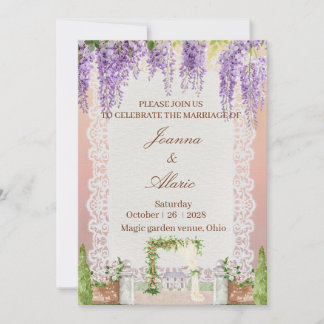 Whimsical wedding invitation