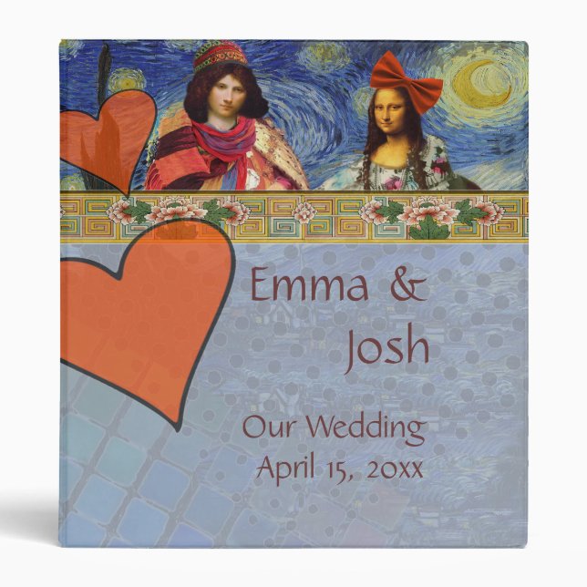 Whimsical Wedding Planner Artsy Album Binder (Front)