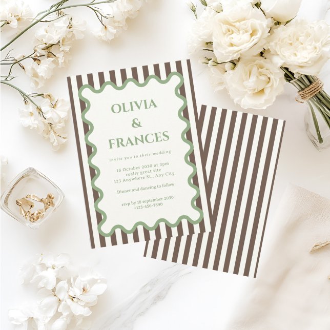 Whimsical Wedding Suite, Wavy Invitation (Creator Uploaded)