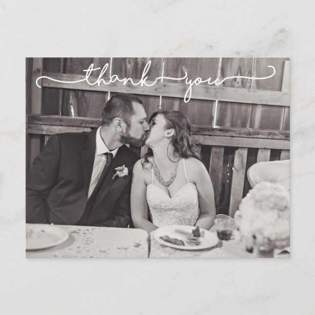 Whimsical Wedding Thank You Postcard (Front)