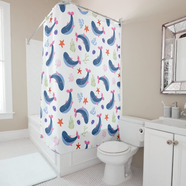 Whimsical Whales and Coral Seamless Pattern (In Situ)