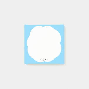 Whimsical White Cloud Blue Sky Minimal Modern Post-it Notes