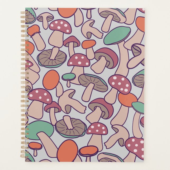 Whimsical Wild Fungi & Toadstool Autumn Mycelium Planner (Front)