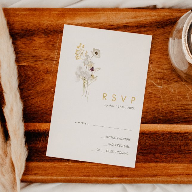 Whimsical Wildflower Bouquet RSVP Card (Creator Uploaded)