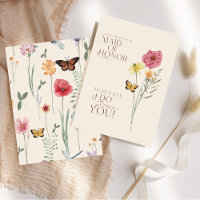 Whimsical Wildflower Butterfly Maid of Honour