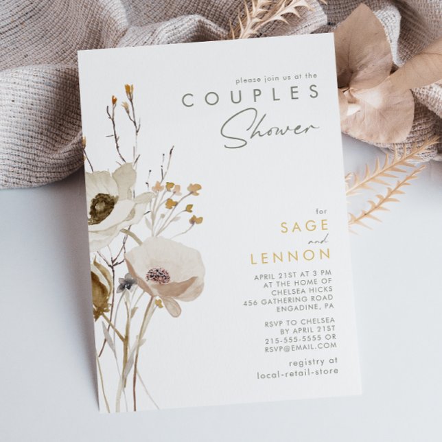 Whimsical Wildflower Couples Shower Invitation (Creator Uploaded)