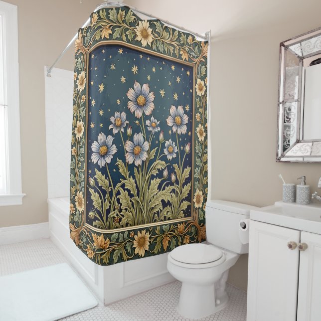 Whimsical Wildflower Evening Dusty Purple Floral (In Situ)