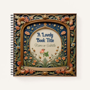 Whimsical Wildflower Evening William Morris Style Notebook