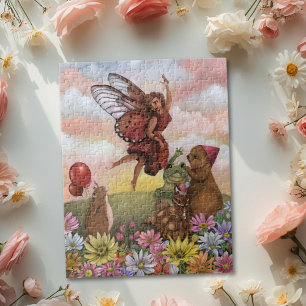 Whimsical Wildflower Fairy Farewell to the Animals Jigsaw Puzzle
