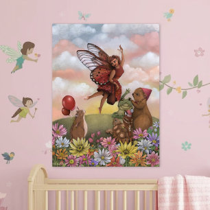 Whimsical Wildflower Fairy Farewell to the Animals Poster