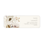 Whimsical Wildflower | Ivory Return Address Label<br><div class="desc">This Whimsical Wildflower | Ivory return address label is perfect for your simple, elegant boho wedding. The minimalist watercolor wildflowers will help bring your vision to life! The design of pretty white and gold flowers, with touches of purple and yellow, is sure to complete your minimal fall floral wedding dream!...</div>
