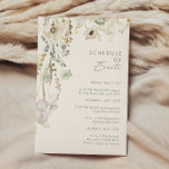 Whimsical Wildflower | Ivory Schedule of Events Enclosure Card<br><div class="desc">This Whimsical Wildflower | Ivory schedule of events enclosure card is perfect for your simple, elegant boho wedding. The modern rustic greenery accompanied by the minimalist watercolor wildflowers will help bring your vision to life! This design of pretty gold flowers, touches of bohemian sage green and purple is sure to...</div>