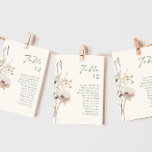 Whimsical Wildflower | Ivory Table Number Chart<br><div class="desc">This Whimsical Wildflower | Ivory table number chart is perfect for your simple, elegant boho wedding. The minimalist watercolor wildflowers will help bring your vision to life! The design of pretty white and gold flowers, with touches of purple and yellow, is sure to complete your minimal fall floral wedding dream!...</div>