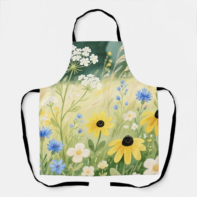 Whimsical Wildflower Meadow  Apron (Front)