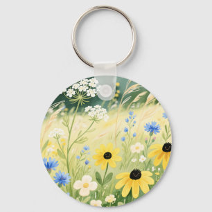 Whimsical Wildflower Meadow Keychain