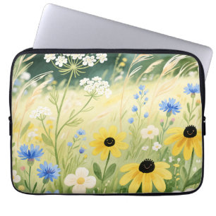 Whimsical Wildflower Meadow Laptop Sleeve