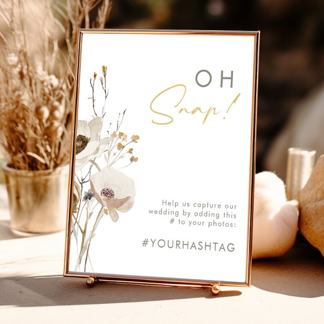 Whimsical Wildflower Oh Snap Hashtag Poster (Creator Uploaded)