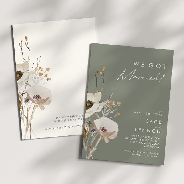 Whimsical Wildflower | Sage Elopement Announcement (Creator Uploaded)