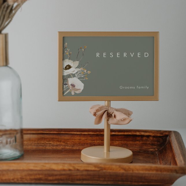 Whimsical Wildflower | Sage Green Reserved Sign (Creator Uploaded)