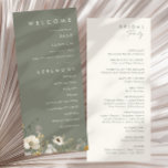 Whimsical Wildflower | Sage Green Wedding Program<br><div class="desc">This Whimsical Wildflower | Sage Green wedding program is perfect for your simple, elegant boho wedding. The modern rustic greenery accompanied by the minimalist watercolor wildflowers will help bring your vision to life! This design of pretty gold flowers, touches of bohemian sage green and purple is sure to complete your...</div>