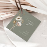 Whimsical Wildflower | Sage Thank You Favour Tags<br><div class="desc">These Whimsical Wildflower | Sage thank you favour tags are perfect for your simple, elegant boho wedding. The minimalist watercolor wildflowers will help bring your vision to life! The design of pretty white and gold flowers, with touches of purple and yellow, is sure to complete your minimal fall floral wedding...</div>