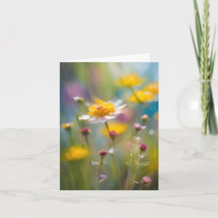 Whimsical Wildflowers In The Wind Note Card