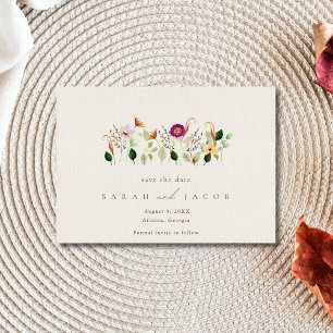 Whimsical Wildflowers Wedding Save The Date