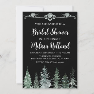 Whimsical wildflowers winter bridal shower invitation