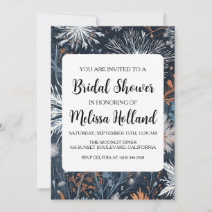 Whimsical wildflowers winter bridal shower invitation